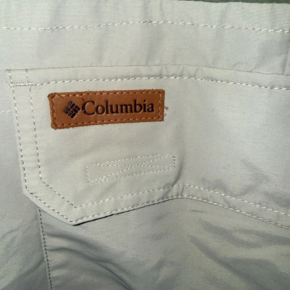 Columbia Sportswear Pullover Hooded Anorak Jacket Green Tan Women's Size‎ Large